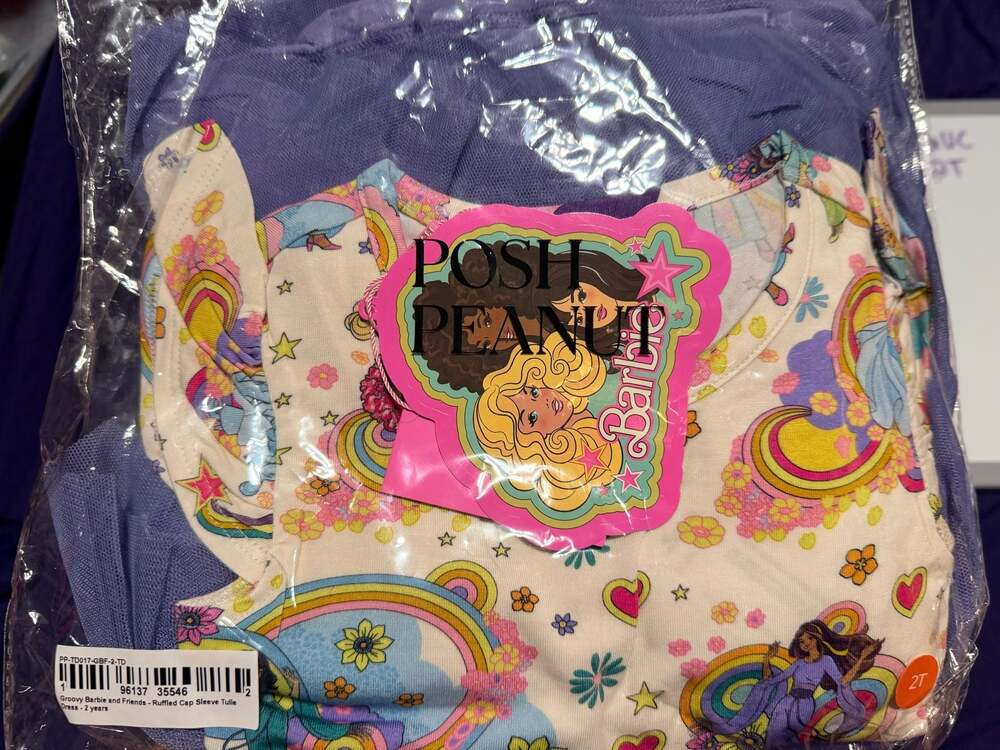 Posh Peanut Barbie Groovy Barbie and Friends Ruffled Cap Sleeve Tulle Dress - 2T